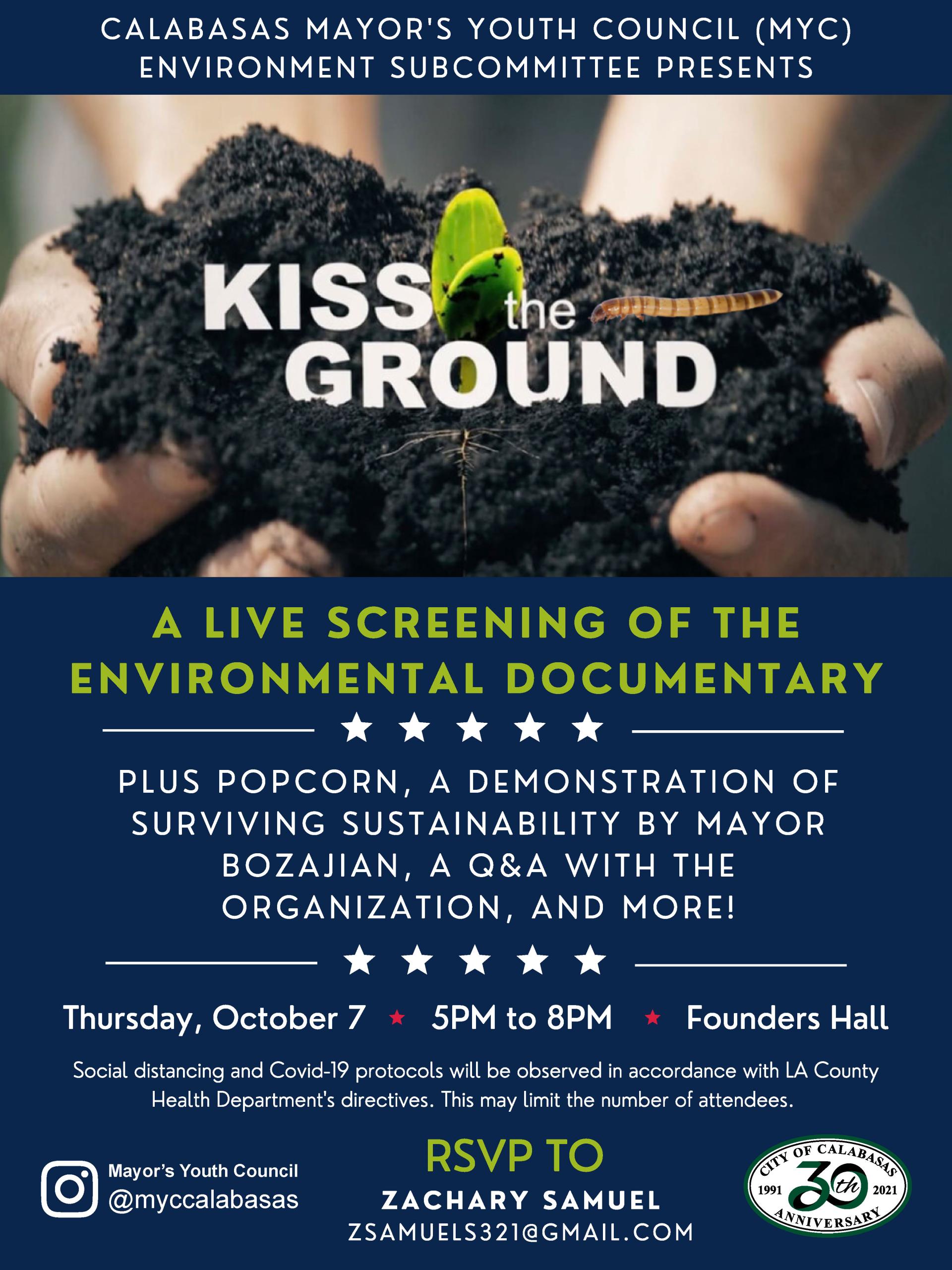 MYC Kiss the Ground Screening Flyer