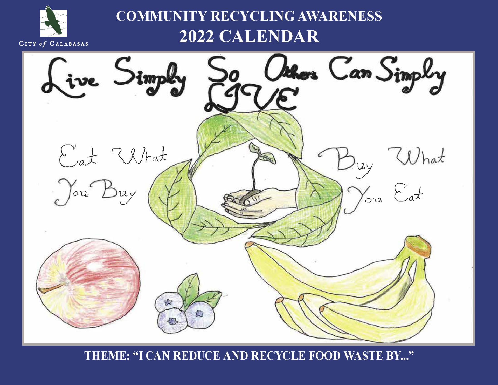 2022 City of Calabasas Recycling Awareness Calendar